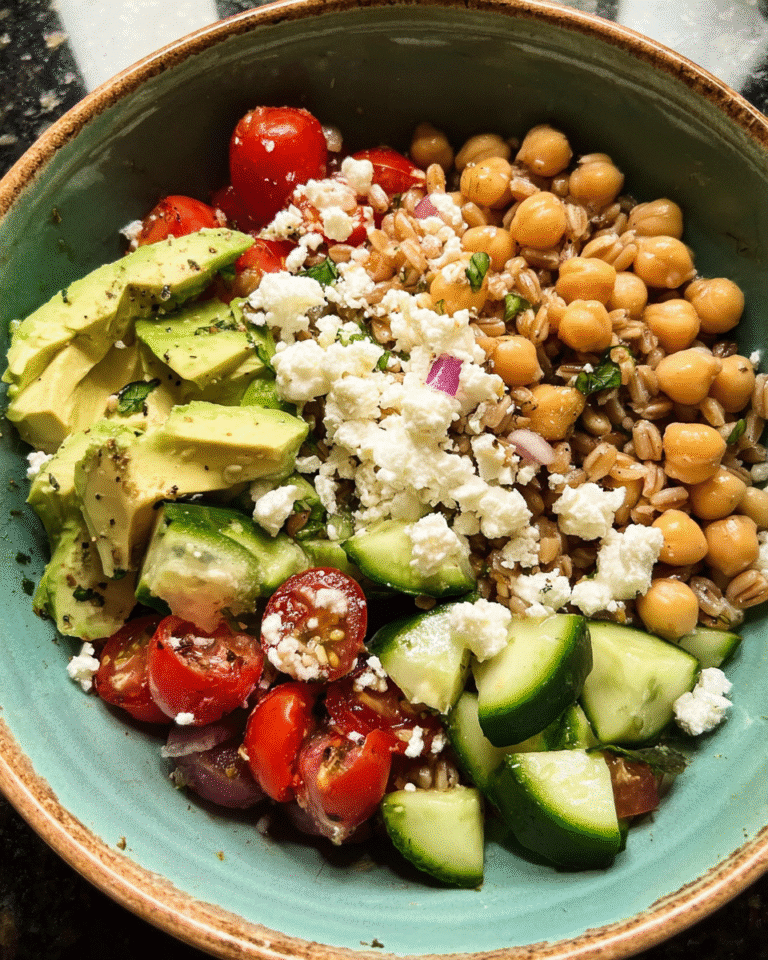 Chickpea Grain Bowl with Feta and Tomatoes