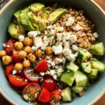 Chickpea Grain Bowl with Feta and Tomatoes