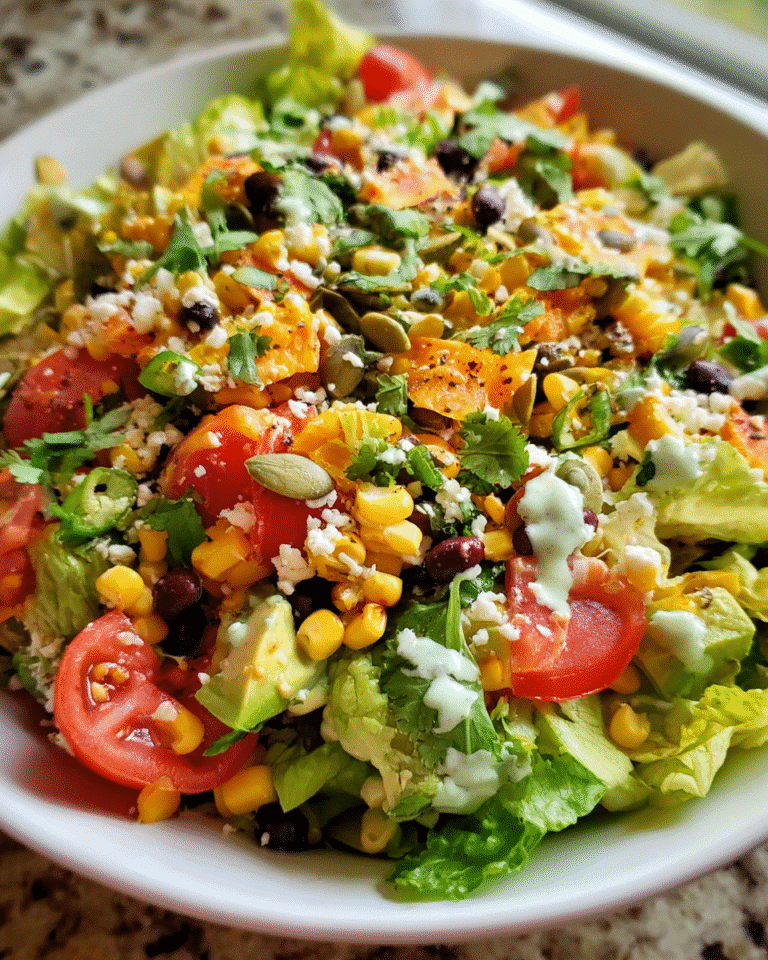 Chopped Mexican Salad with Creamy Avocado Ranch in bowl