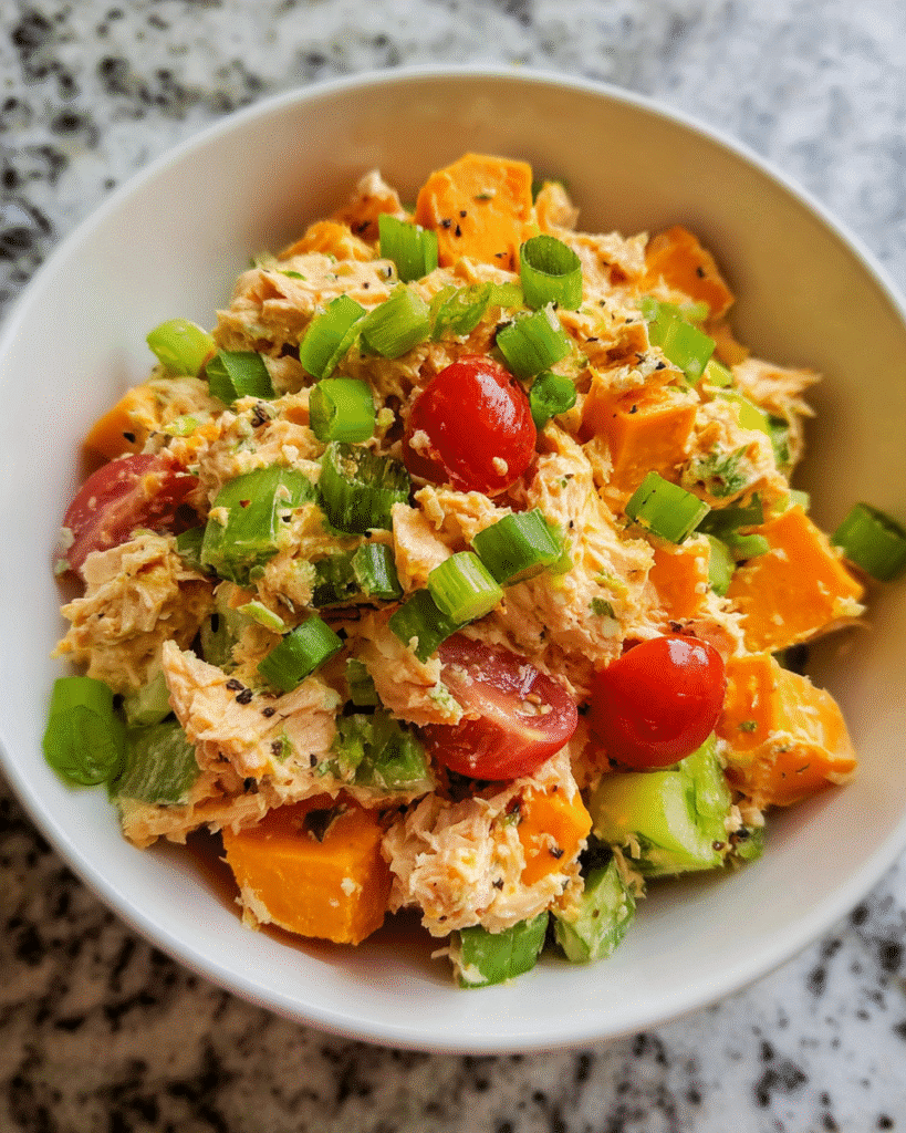 Potato Tuna Salad Without Mayo Recipe Card