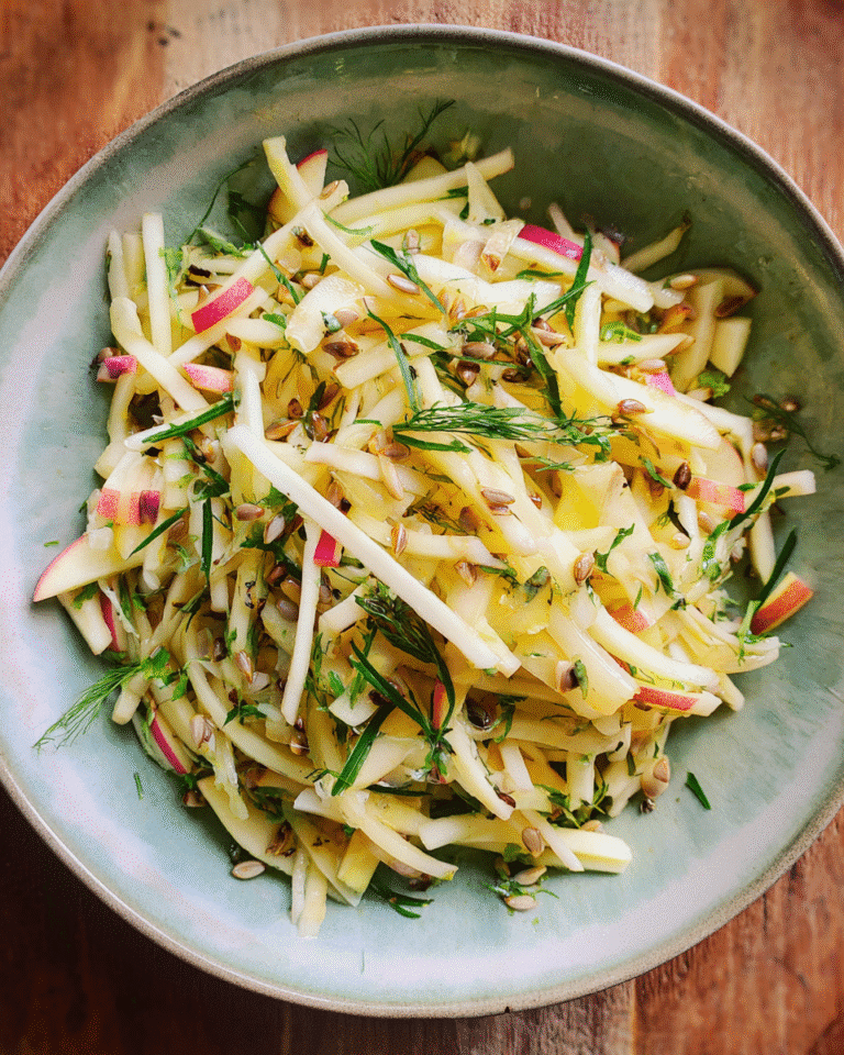 Crispy Apple Kohlrabi Salad Recipe