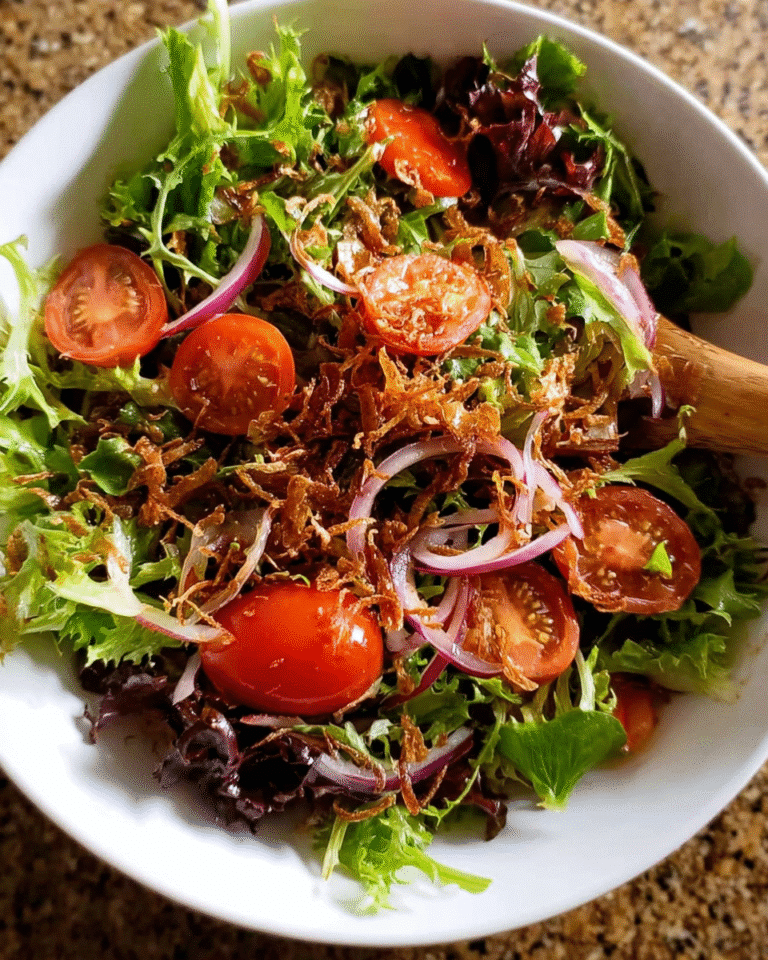 Fresh Asian Side Salad with crispy toppings