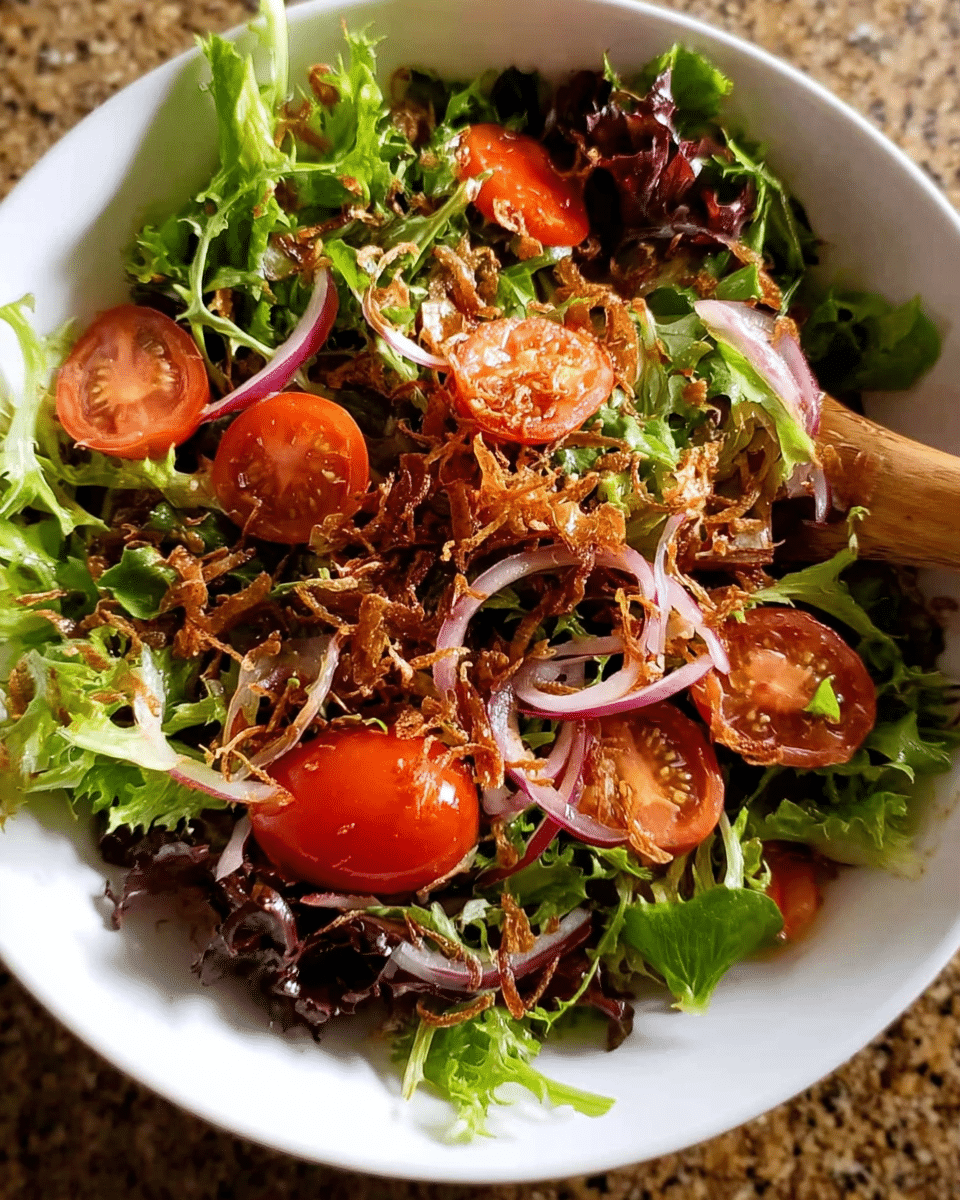 Fresh Asian Side Salad with crispy toppings