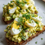 avocado egg salad on bread