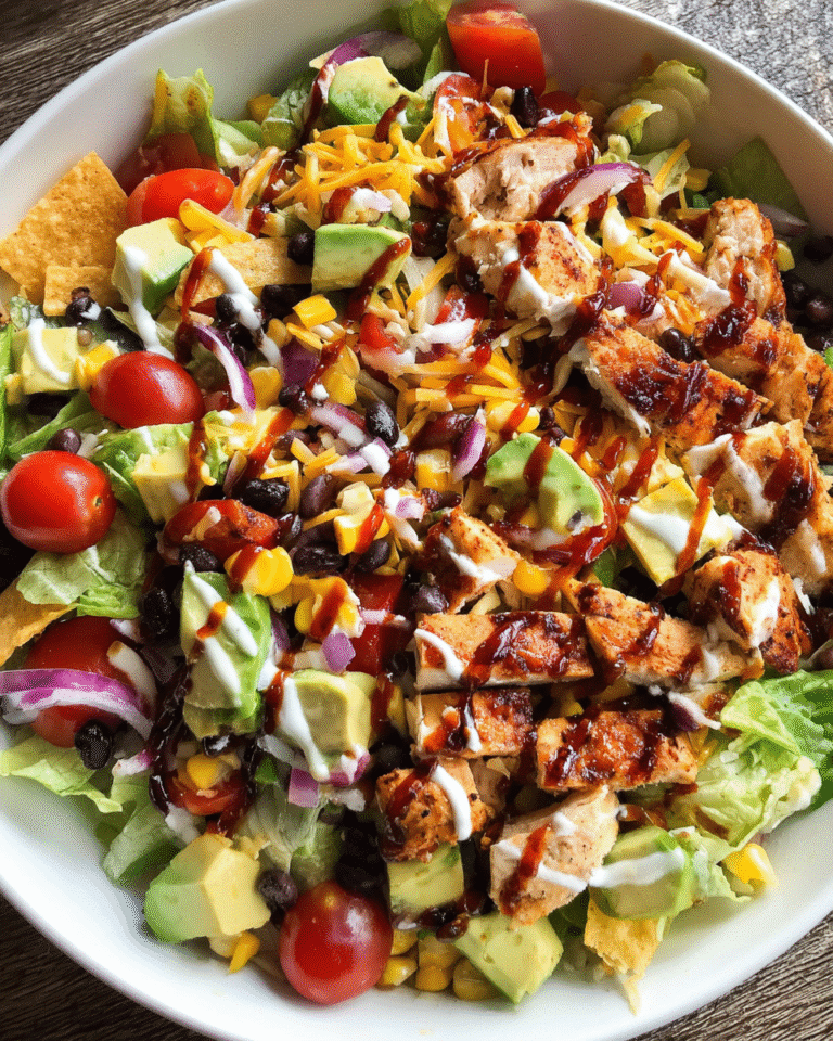 BBQ Chicken Salad with grilled chicken and ranch