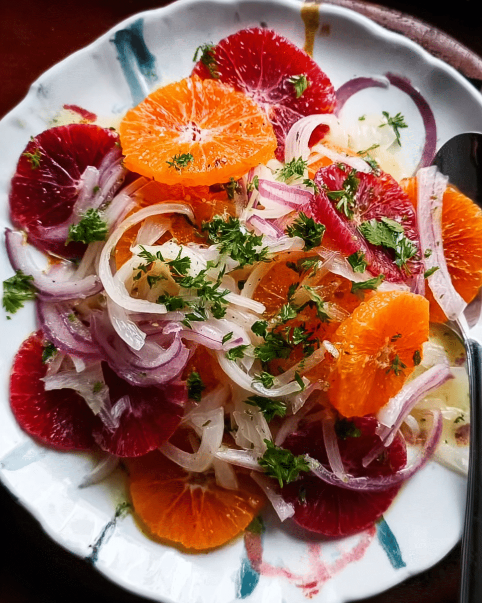 Blood Orange Salad with fennel and parsley