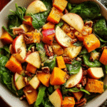 Fall Chopped Salad with Spinach, Butternut Squash, Apples & Cheddar