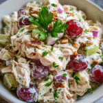Greek Yogurt Chicken Salad with fresh ingredients