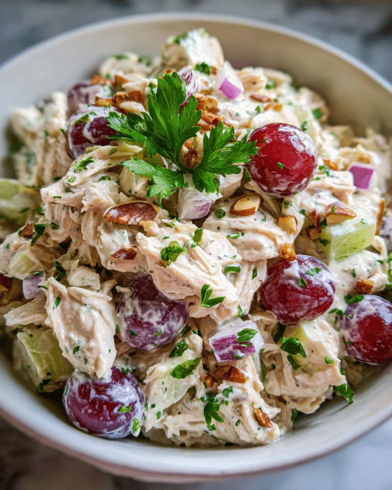 Greek Yogurt Chicken Salad with fresh ingredients