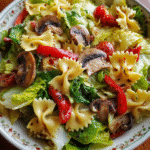 Italian Antipasto Pasta Salad in rustic bowl