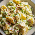 Potato Salad in rustic bowl