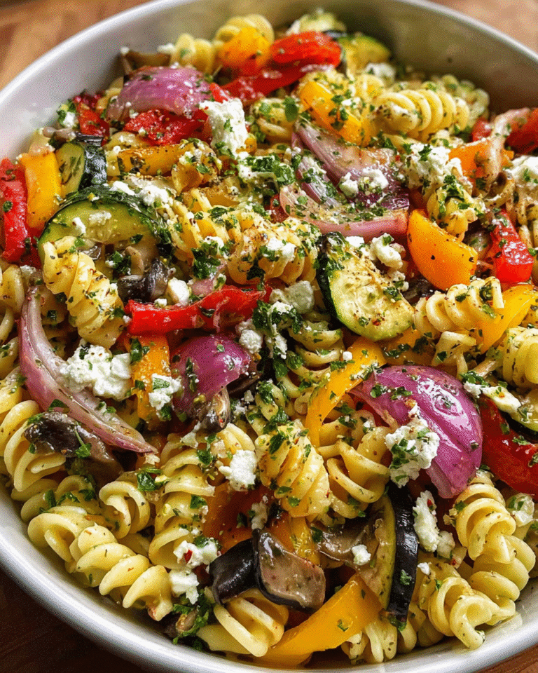 Vegetarian Pasta Salad with Roasted Vegetables