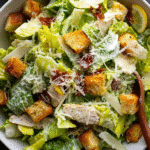 Chicken Caesar Salad with Grilled Chicken and Homemade Dressing
