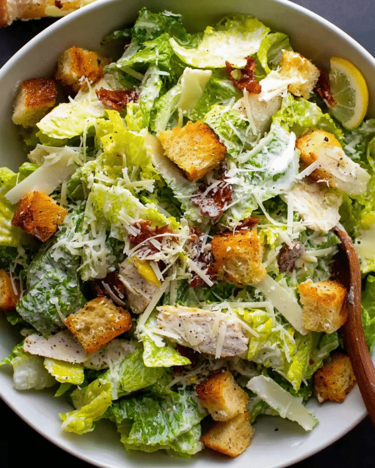Chicken Caesar Salad with Grilled Chicken and Homemade Dressing