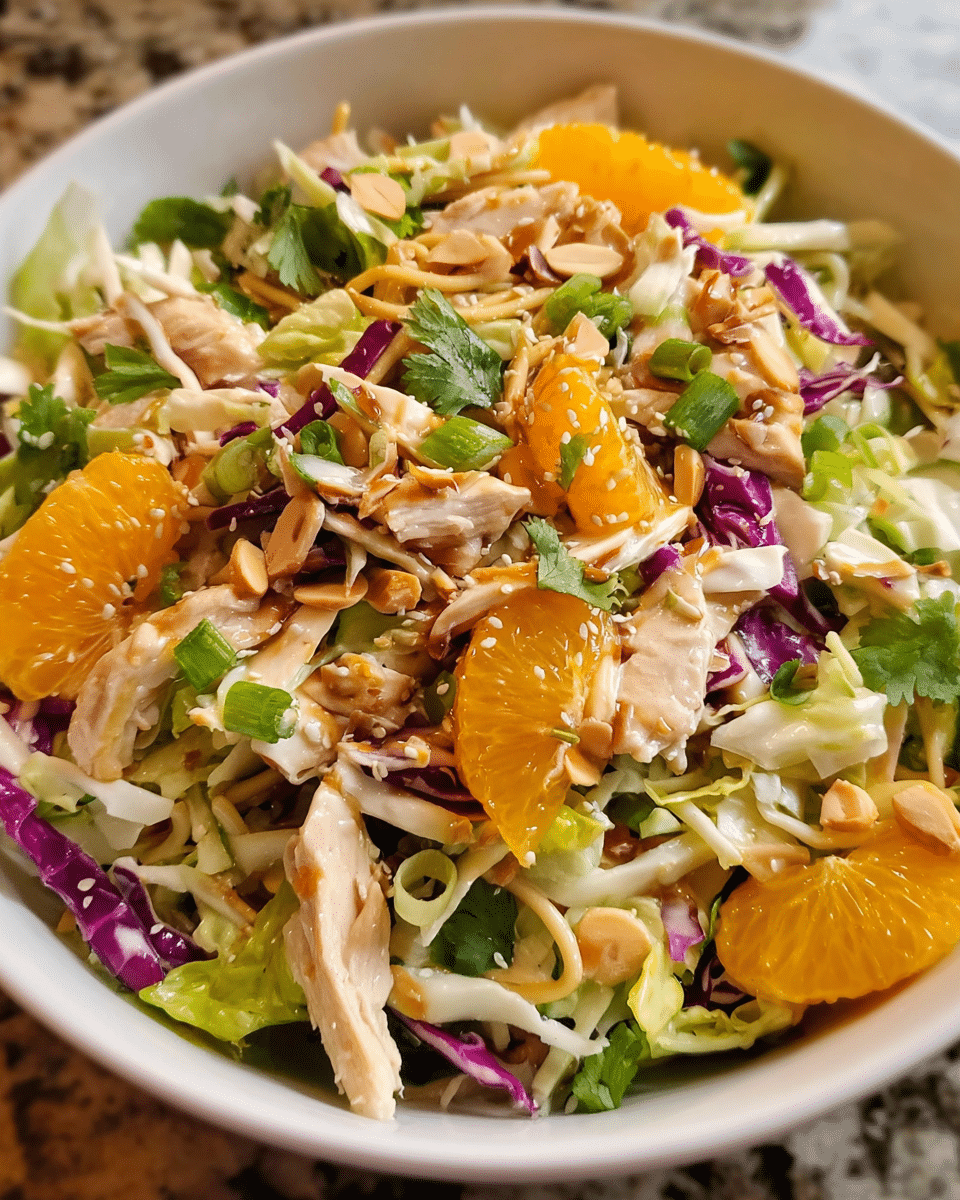 Asian Chicken Salad overhead shot
