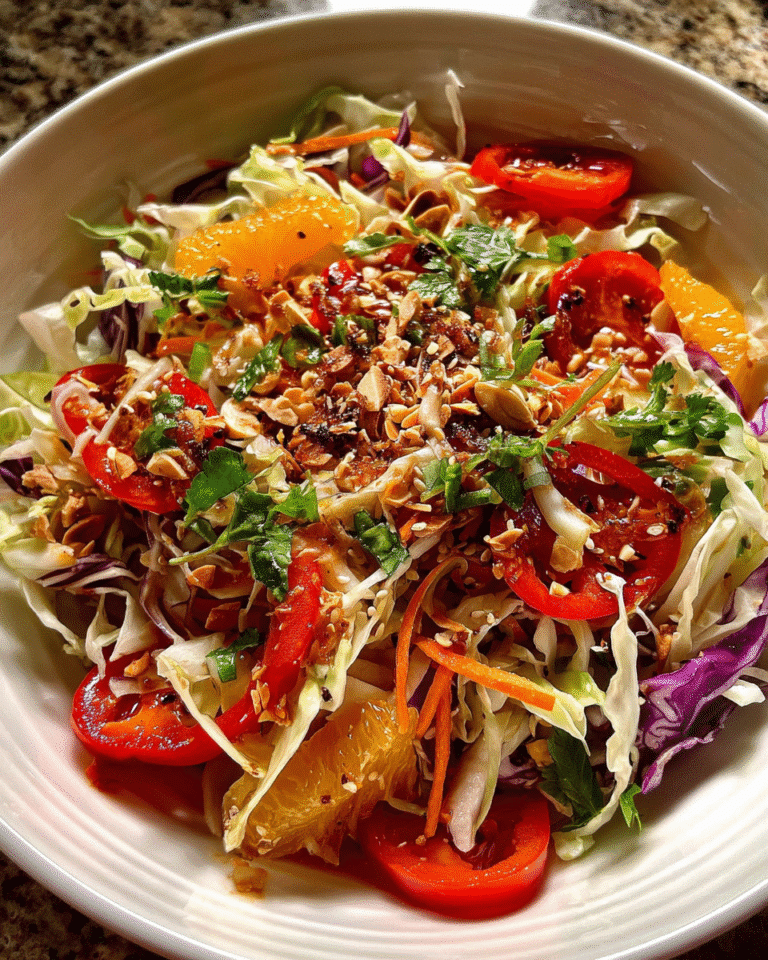 Asian side salad with napa cabbage and sesame dressing