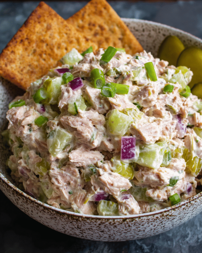 Cottage Cheese Tuna Salad overhead view