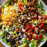 easy taco salad top view