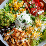 Easy Chicken Burrito Bowl with Fresh Toppings