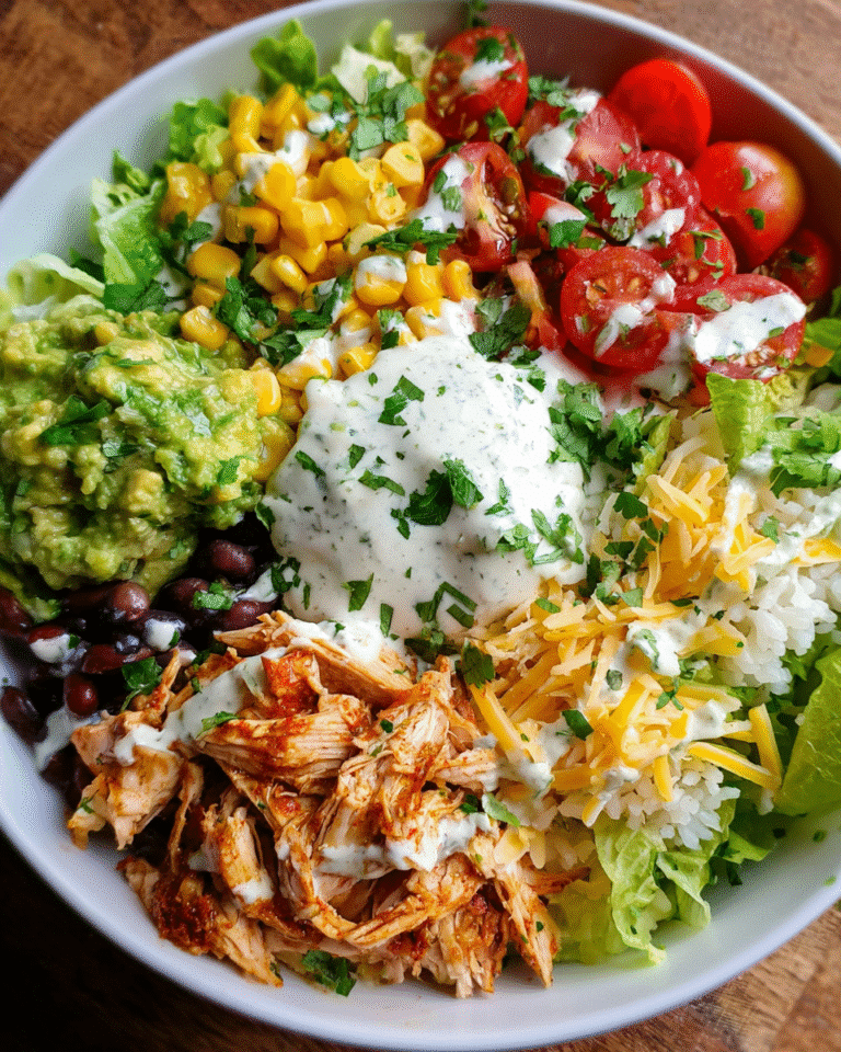 Easy Chicken Burrito Bowl with Fresh Toppings
