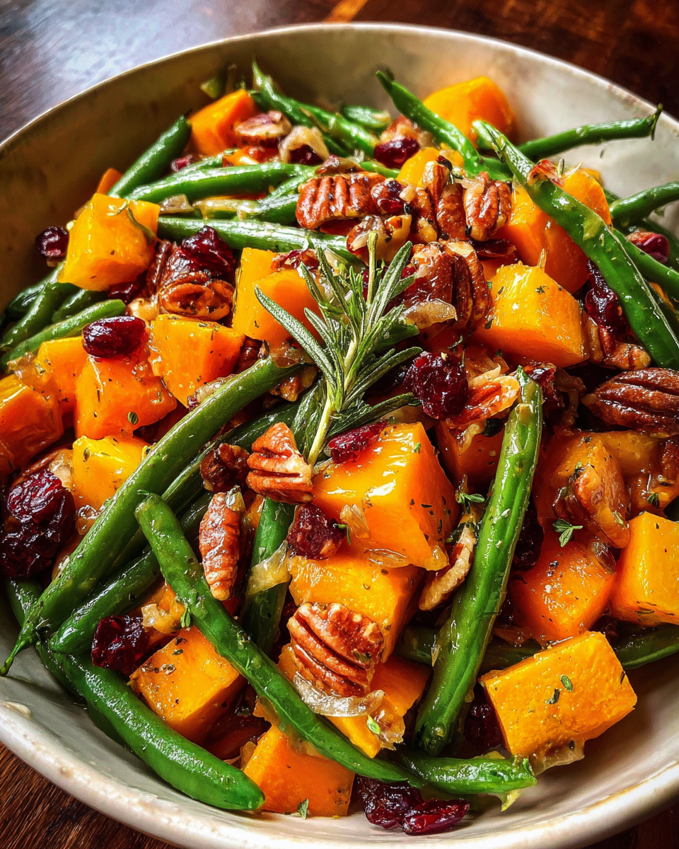 Fall Roasted Vegetable Salad in a rustic autumn setting