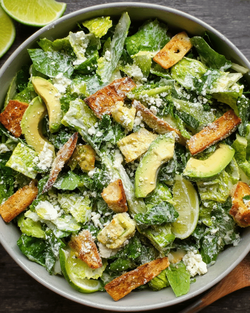 Fiesta Mexican Caesar Salad with cilantro-lime Caesar dressing