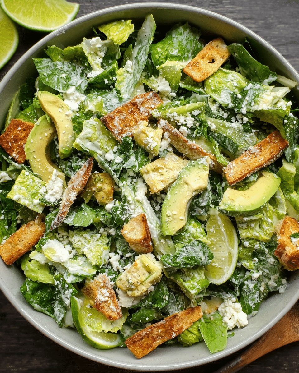 Fiesta Mexican Caesar Salad with cilantro-lime Caesar dressing