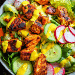 Indian Tandoori Chicken Salad top view