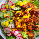 Indian Tandoori Chicken Salad top view