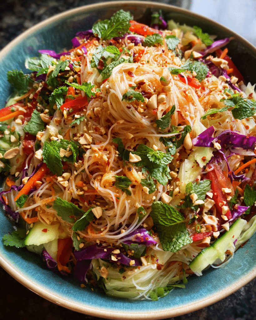 Ingredients for Spring Roll Salad with Spicy Ginger Dressing