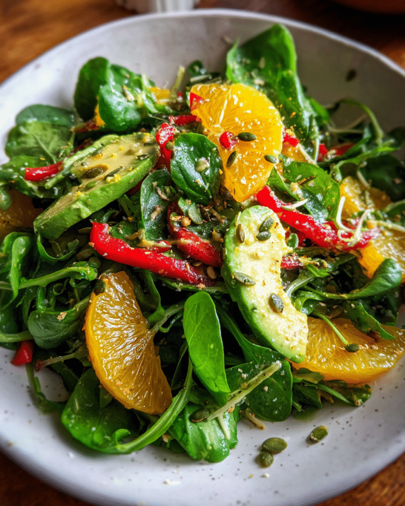 watercress salad with avocado and citrus