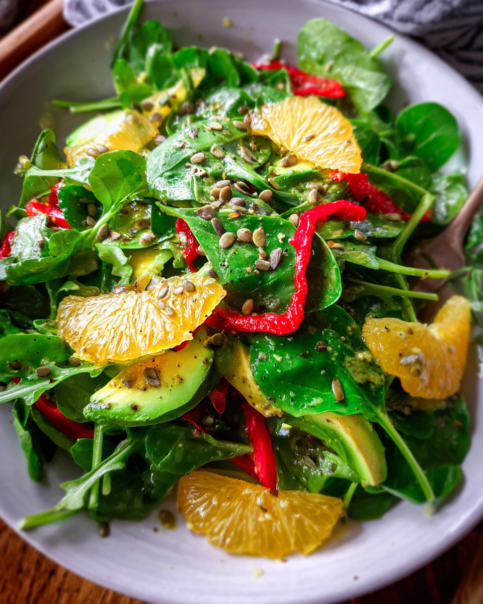 watercress salad with avocado and citrus
