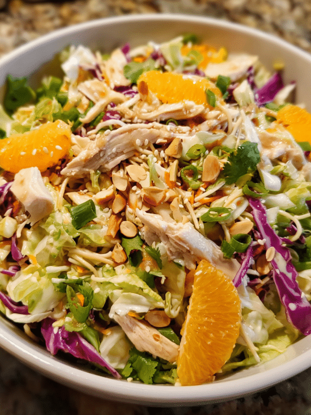 Asian Chicken Salad overhead shot
