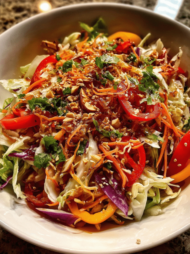 Asian side salad with napa cabbage and sesame dressing