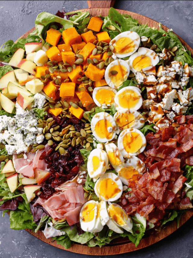 Fall Cobb Salad with autumn toppings