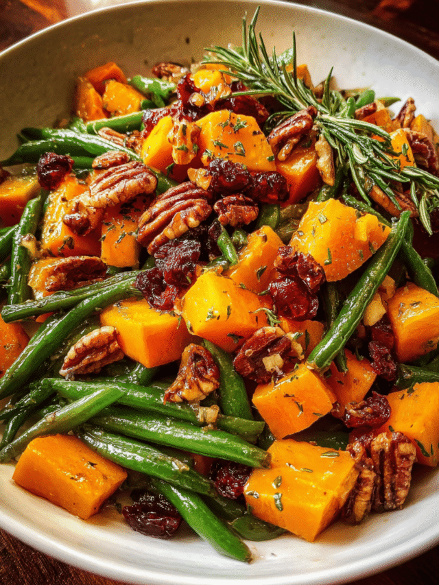 Fall Roasted Vegetable Salad in a rustic autumn setting
