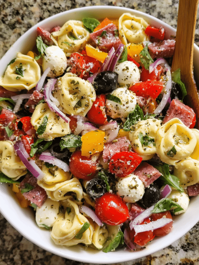 Italian tortellini pasta salad