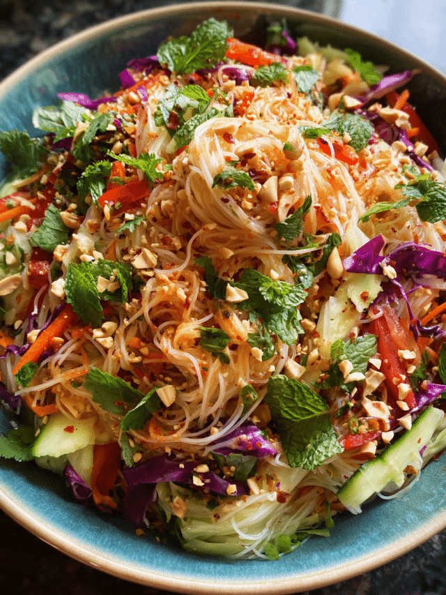 Ingredients for Spring Roll Salad with Spicy Ginger Dressing