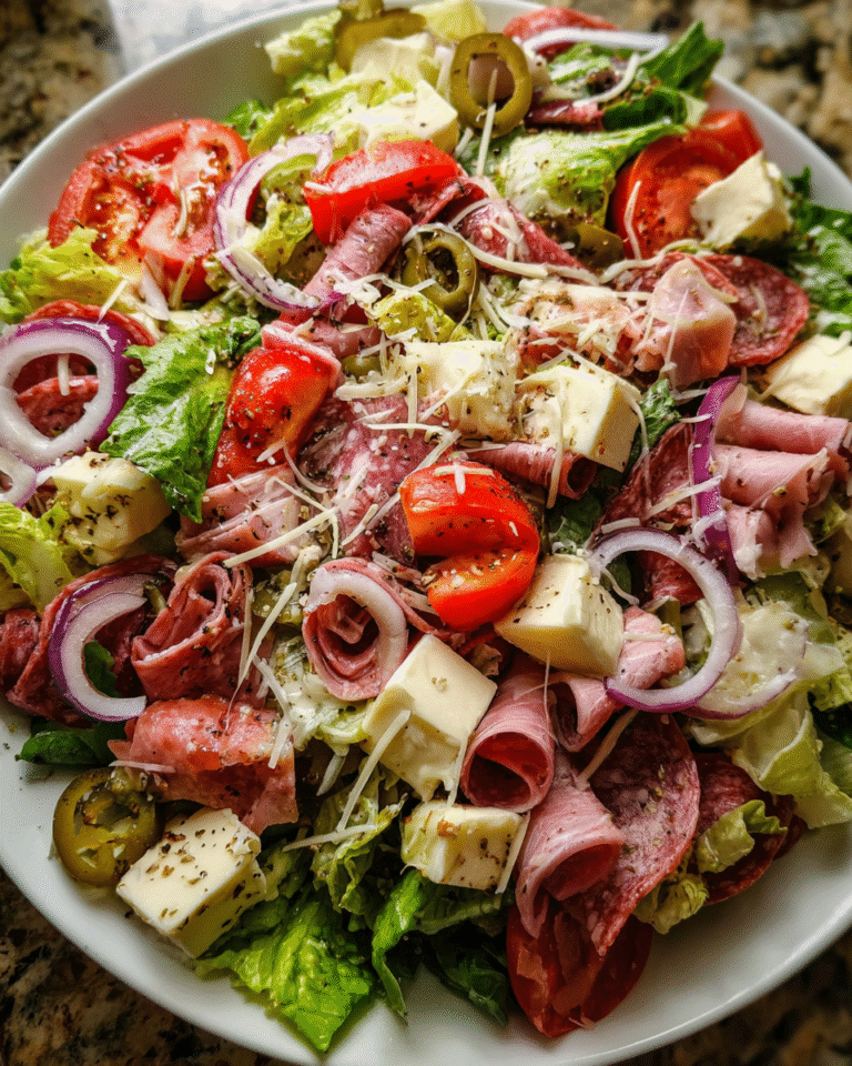healthy Italian sub salad with turkey and salami