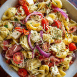 Antipasto Salad RECIPE served in Italian bowl
