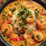 Easy Thai Shrimp Soup with coconut curry