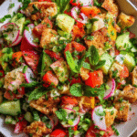 Fattoush Salad in a ceramic bowl