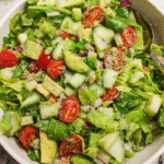 Green Goddess Salad served in ceramic bowl