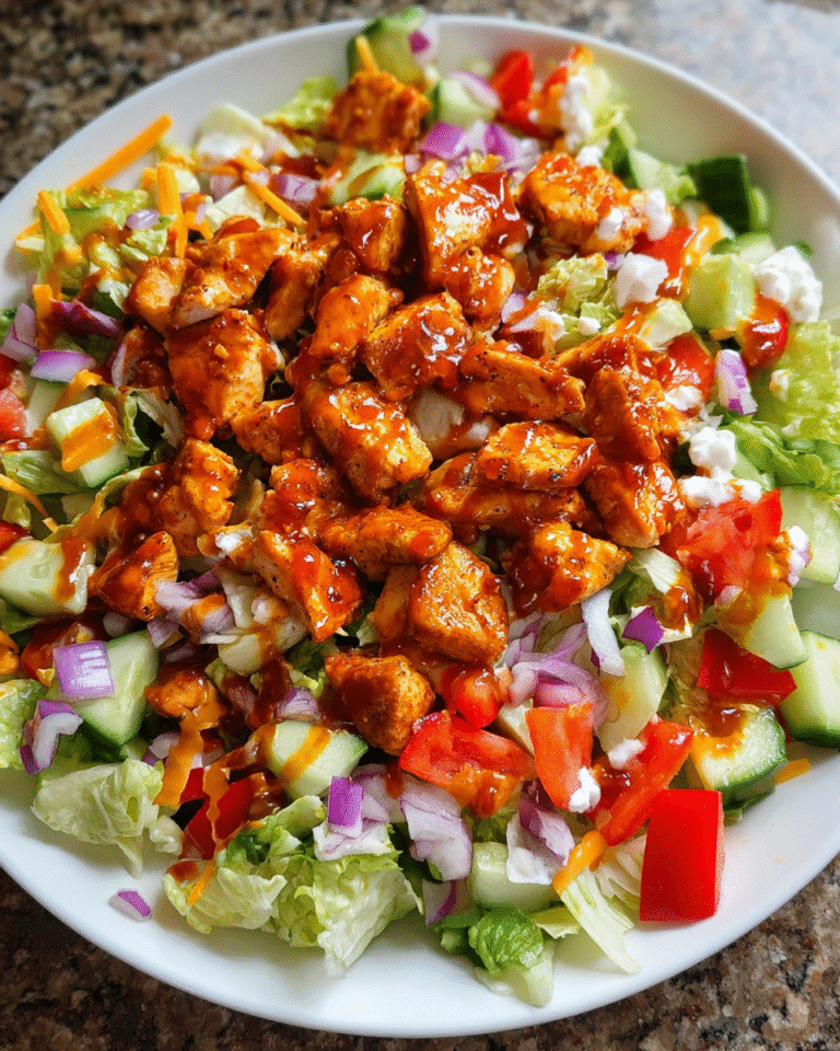 Honey hot chicken salad in a bowl