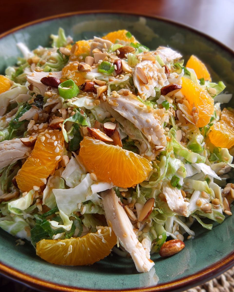 Healthy Chinese Chicken Salad in serving bowl