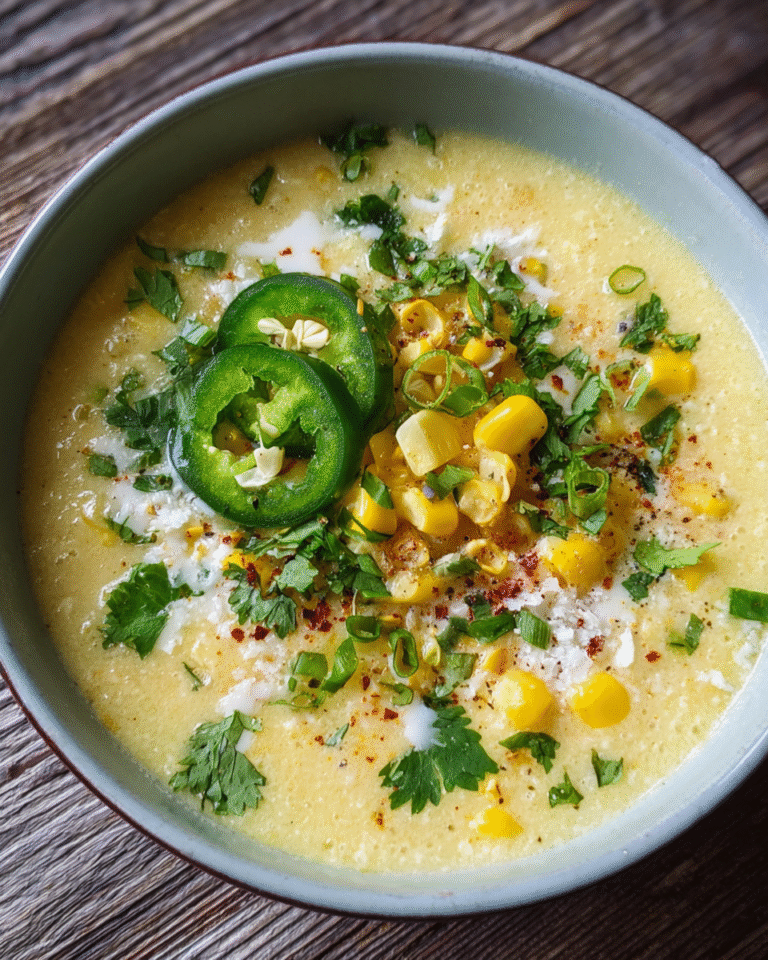 Bowl of creamy sweet corn chowder made with coconut milk and fresh toppings