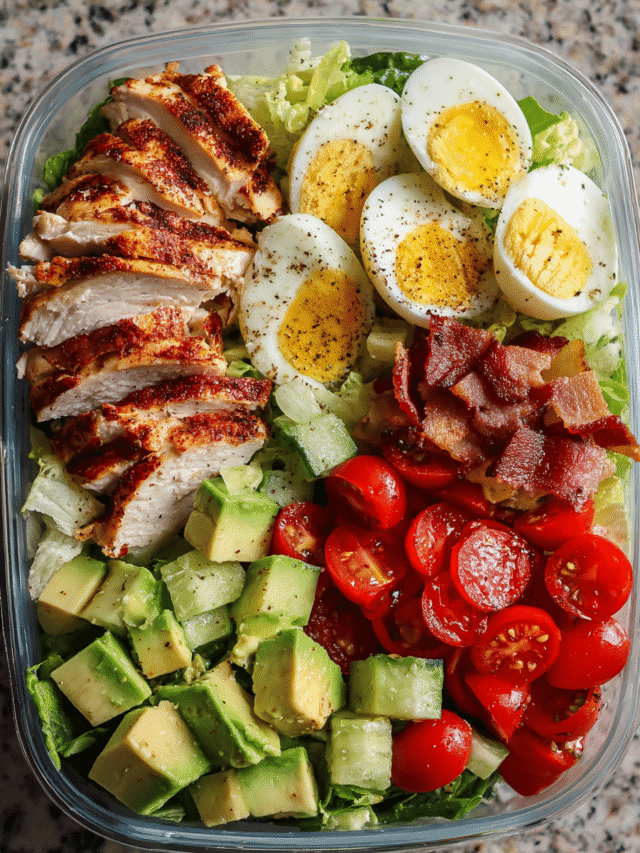 easy cobb salad meal prep containers