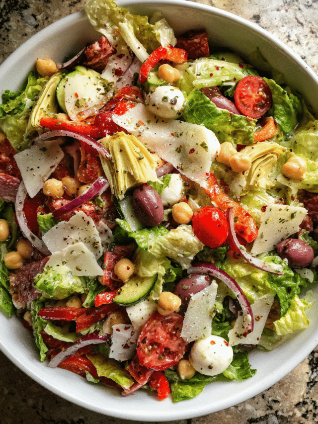The Best Italian Chopped Salad in a bowl