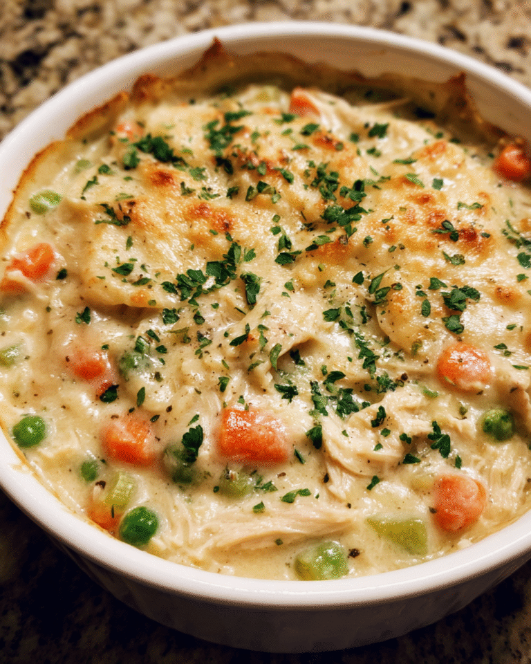 chicken pot pie without crust baked vegetables