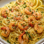 one pan shrimp scampi pasta with lemon and garlic
